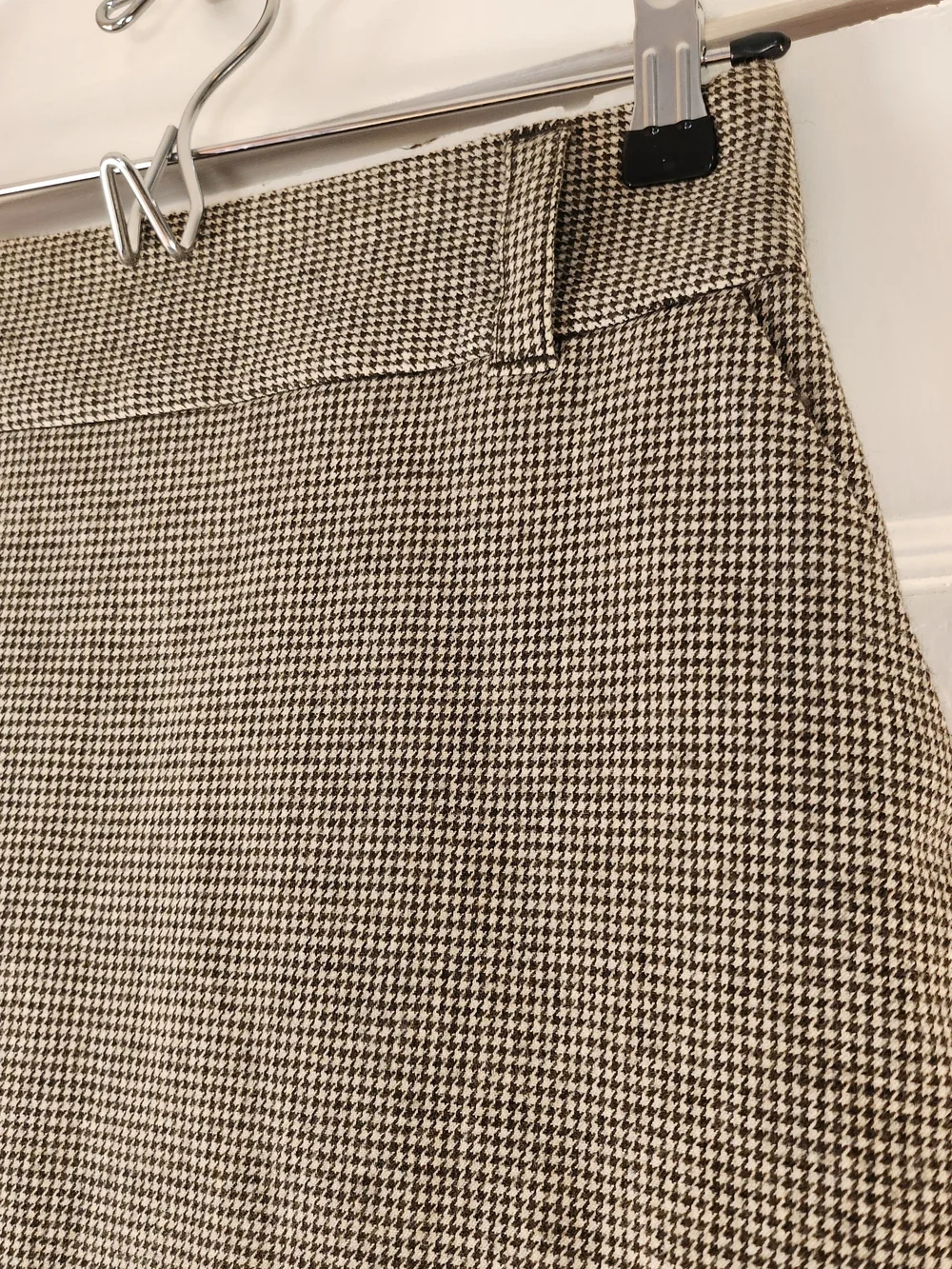 Banana Republic 98% Wool Houndstooth Sz 0 Stretch Pencil Skirt